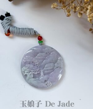 春彩山水吊坠 Spring-Color Landscape Jade Pendant