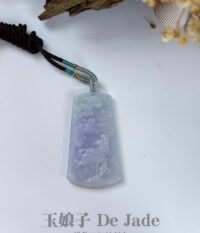 春菜山水马吊坠 Spring Color Landscape Horse Jade Pendant