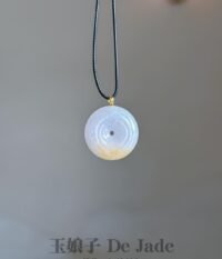 18K紫翡平安扣吊坠 Purple & Yellow Jade Peace Pendant