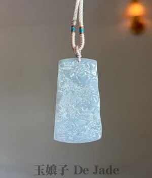 冰件山水吊坠 Icy Jade Landscape Pendant