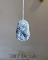 乌鸡山水吊坠 Black Chicken Jade Landscape Pendant