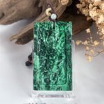 花青龙牌吊坠 Floral Green Dragon Jade Pendant