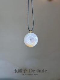 18K紫翡平安扣吊坠 Purple & Yellow Jade Peace Pendant