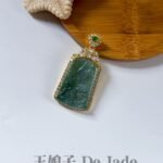 镶嵌山水吊坠 Zircon Landscape Jade Pendant