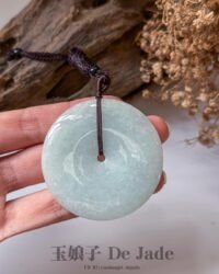 苹果绿平安扣吊坠 Apple Green Jade Peace Pendant