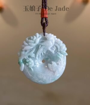 喜上眉梢平安扣吊坠 Carved Joy on the Brows Peace Pendant