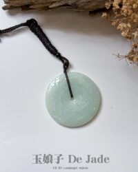 苹果绿平安扣吊坠 Apple Green Jade Peace Pendant