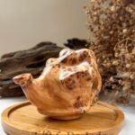 崖柏把把壶摆件 Thuja Wood Teapot Display Ornament