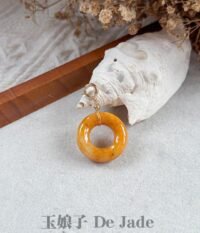 492151619_1263257595345610_4033284374194318313_n 黄翡甜甜圈吊坠 Yellow Jade Donut Pendant