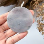 冰乌鸡无事牌 Icy Black Jadeite Wu Shi Pai Pendant