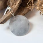 冰乌鸡无事牌 Icy Black Jadeite Wu Shi Pai Pendant