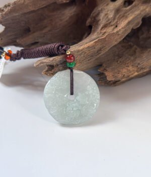 花开富贵平安扣吊坠 Blooming Prosperity Peace Pendant