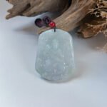 春彩普贤菩萨吊坠 Spring Color Samantabhadra Bodhisattva Jade Pendant