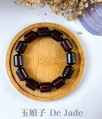 印度小叶紫檀桶珠手串 Indian Small-Leaf Rosewood Barrel Bead Bracelet
