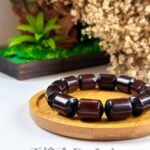 印度小叶紫檀桶珠手串 Indian Small-Leaf Rosewood Barrel Bead Bracelet
