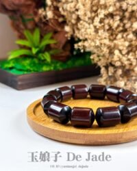 印度小叶紫檀桶珠手串 Indian Small-Leaf Rosewood Barrel Bead Bracelet