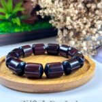 印度小叶紫檀桶珠手串 Indian Small-Leaf Rosewood Barrel Bead Bracelet
