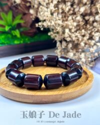 印度小叶紫檀桶珠手串 Indian Small-Leaf Rosewood Barrel Bead Bracelet