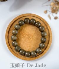 金丝楠阴沉绿料手串 Golden Phoebe Green Buried Wood Bracelet