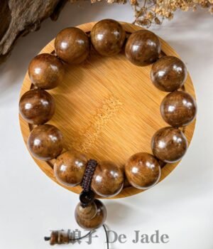 金丝楠阴沉瘤疤手串 Golden Phoebe Buried Wood Burl Bracelet
