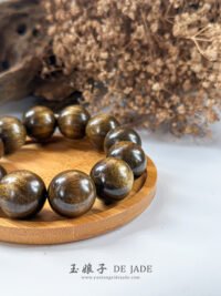 IMG_4282.JPG A 金丝楠乌金料手串 Golden Phoebe Black-Gold Bracelet