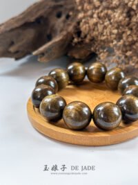 IMG_4283.JPG A 金丝楠乌金料手串 Golden Phoebe Black-Gold Bracelet