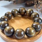 IMG_4284.JPG A 金丝楠乌金料手串 Golden Phoebe Black-Gold Bracelet