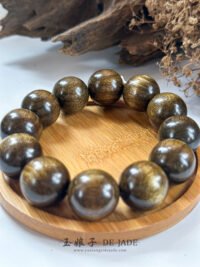 IMG_4284.JPG A 金丝楠乌金料手串 Golden Phoebe Black-Gold Bracelet