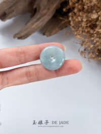IMG_4588.JPG 平 蓝水平安扣吊坠 lue Water Jadeite Peace Pendant