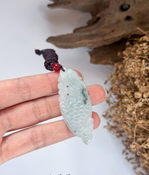 IMG_5311.JPG 飘花龙鱼吊坠 Floating Flower Dragon Fish Jade Pendant