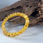飘白蜜手串 Floating White Beeswax Amber Bracelet