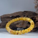 飘白蜜手串 Floating White Beeswax Amber Bracelet
