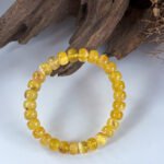 飘白蜜手串 Floating White Beeswax Amber Bracelet