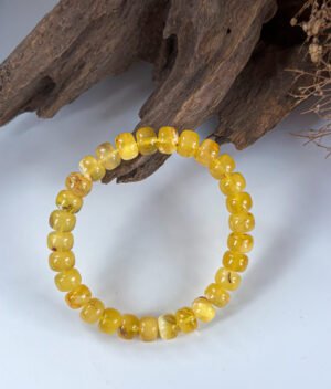 飘白蜜手串 Floating White Beeswax Amber Bracelet