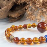 一套紫蜜项链和手链 Purple Beeswax Amber Necklace & Bracelet Set