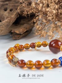 一套紫蜜项链和手链 Purple Beeswax Amber Necklace & Bracelet Set