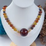 一套紫蜜项链和手链 Purple Beeswax Amber Necklace & Bracelet Set