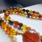 一套紫蜜项链和手链 Purple Beeswax Amber Necklace & Bracelet Set