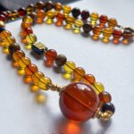 一套紫蜜项链和手链 Purple Beeswax Amber Necklace & Bracelet Set