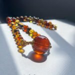 一套紫蜜项链和手链 Purple Beeswax Amber Necklace & Bracelet Set
