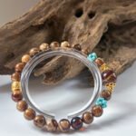 溶洞飘白蜜手串 Cave Amber Floating White Amber Bracelet