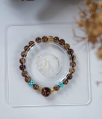 溶洞飘白蜜手串 Cave Amber Floating White Amber Bracelet
