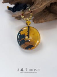 雨花海草琥珀手镯&平安扣 Rain Flower Seaweed Amber Bangle & Peace Pendant