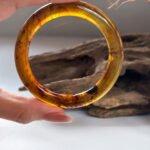 红蜜琥珀手镯＆平安扣 Red Honey Amber Bangle & Peace Pendant Necklace