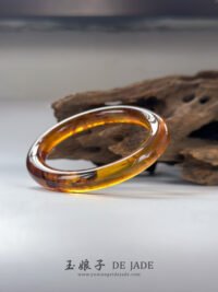 红蜜琥珀手镯＆平安扣 Red Honey Amber Bangle & Peace Pendant Necklace