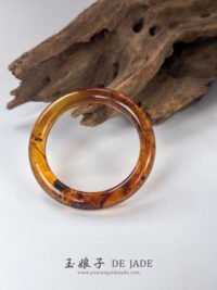 红蜜琥珀手镯＆平安扣 Red Honey Amber Bangle & Peace Pendant Necklace