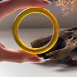 绿茶琥珀手镯＆平安扣吊坠 Green Tea Amber Bangle & Peace Pendant