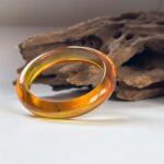 绿茶琥珀手镯＆平安扣吊坠 Green Tea Amber Bangle & Peace Pendant