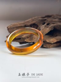 绿茶琥珀手镯＆平安扣吊坠 Green Tea Amber Bangle & Peace Pendant
