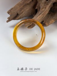 绿茶琥珀手镯＆平安扣吊坠 Green Tea Amber Bangle & Peace Pendant